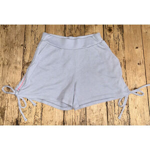 Sundry Women’s Size 0 Gray Ruched Waffle Knit Shorts NWT